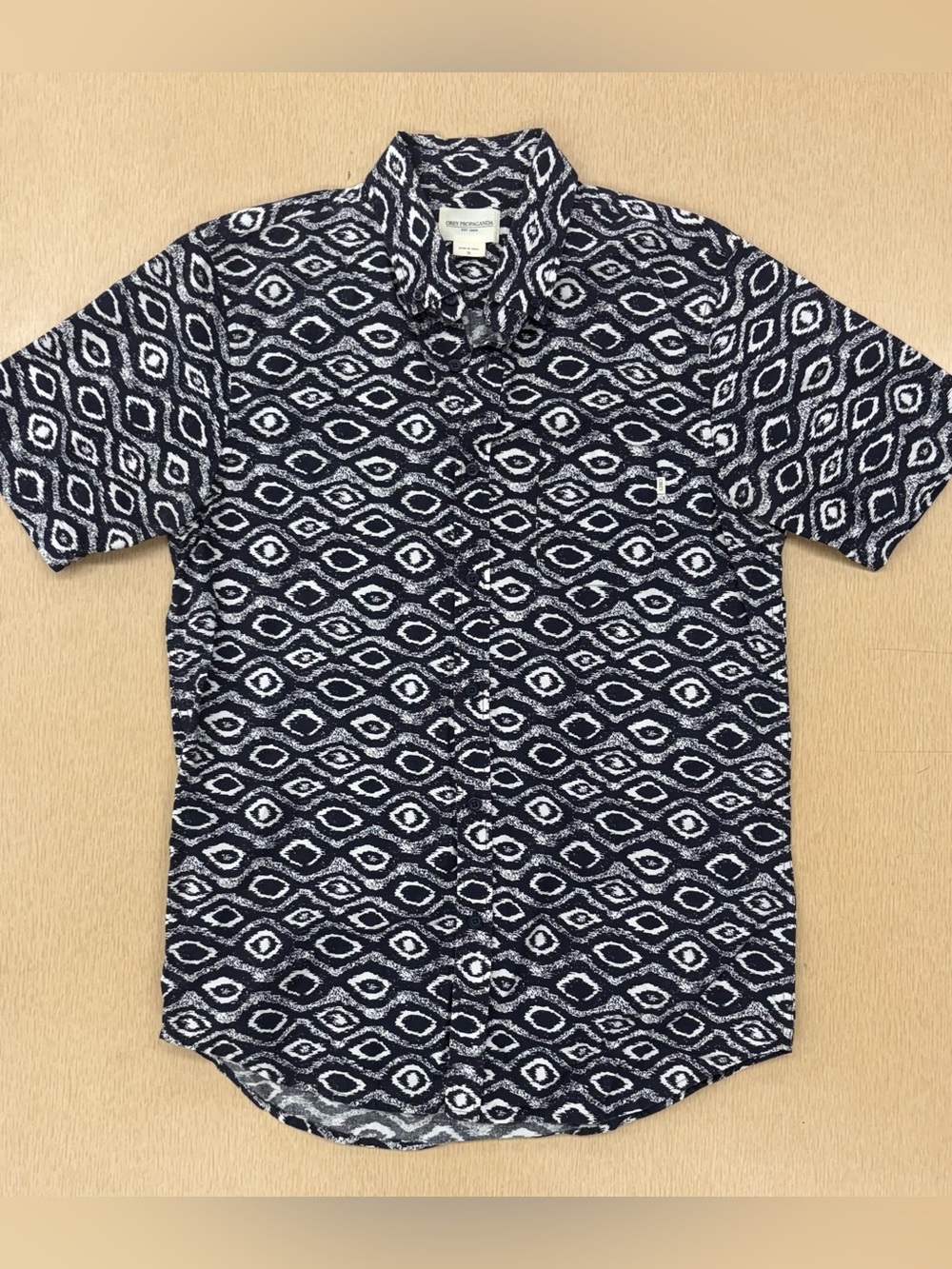 OBEY psychedelic button down